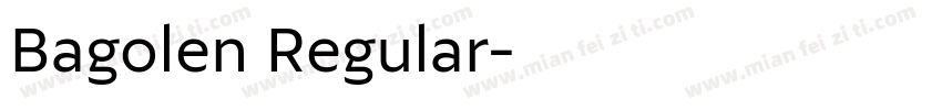 Bagolen Regular字体转换
